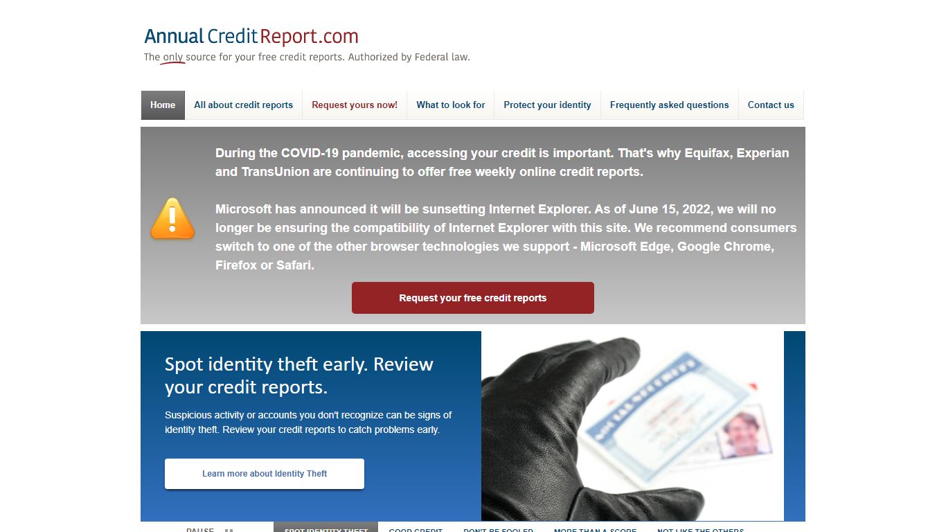 Annual Credit Report.com - Home Page